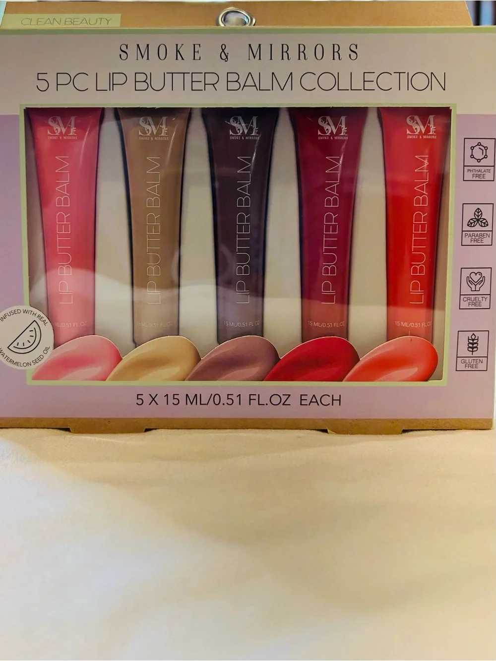 5-Piece Lip Butter Balm Collection - Assorted Pinks & Reds